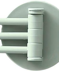 1-Pack Adhesive Towel Hooks No-Drilling Wall Hooks for Bathroom & Kitchen - Rotating Hooks for Towels. Robes & Utensils. Decorative Gray Hooks (5 Hooks) (Green)
