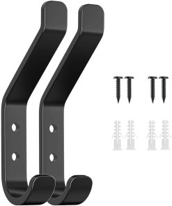 Alternative view of 2Pcs Wall-Mounted Clothes Hooks. Made of Stainless Steel. Suitable for Hanging Towels. Hats. Backpacks. and Clothing; Ideal for Wardrobes.