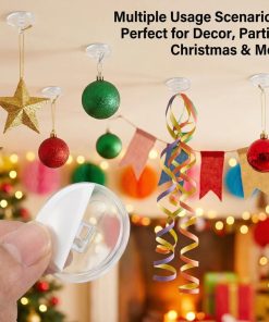 Alternative view of 30pcs Mini Transparent Ceiling Hooks - Self-Adhesive & Traceless - Easy Install for Decor. Parties. Christmas Flags & More. Utility Hooks